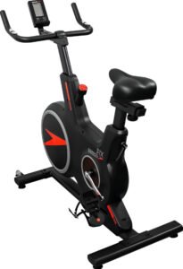 Visão completa da bicicleta Spinning Speedo S1X 12 kg
