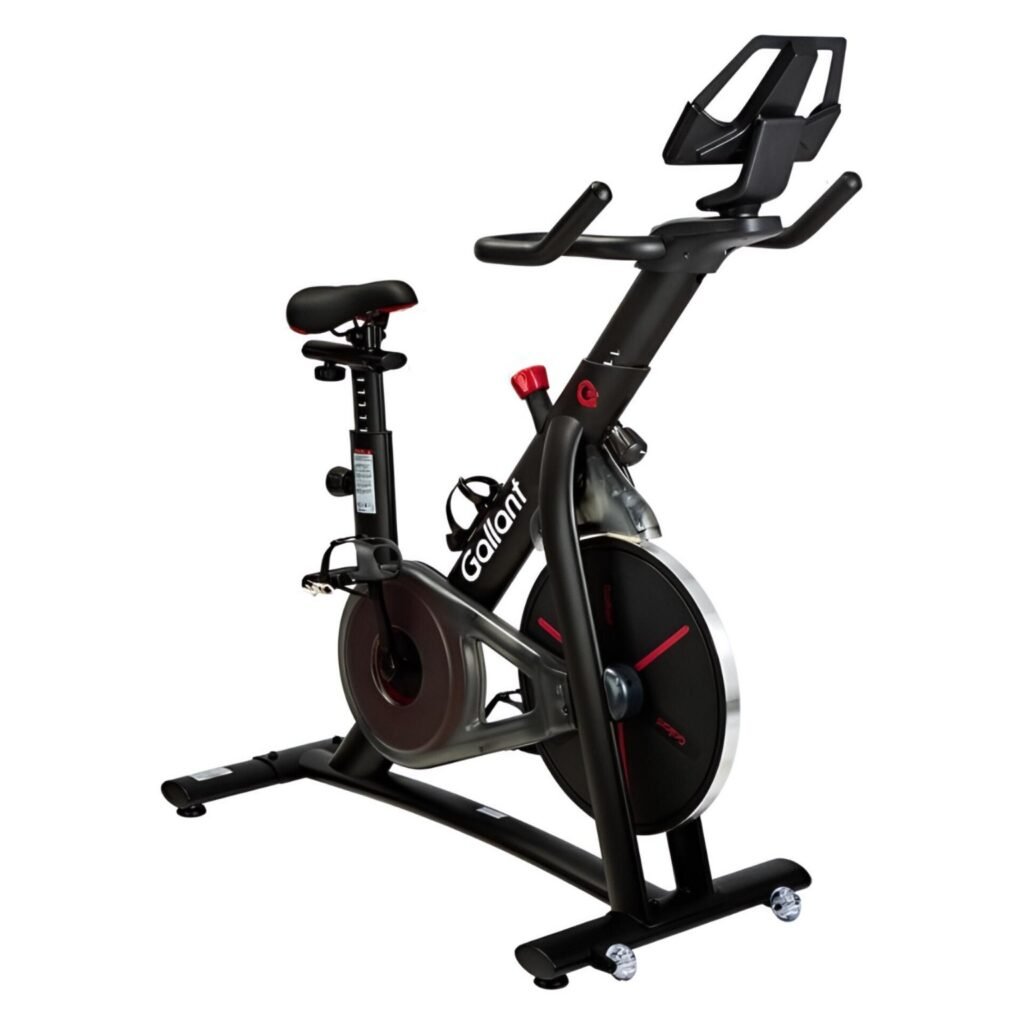 Vista frontal da bicicleta spinning Connect Max 7.5kg.