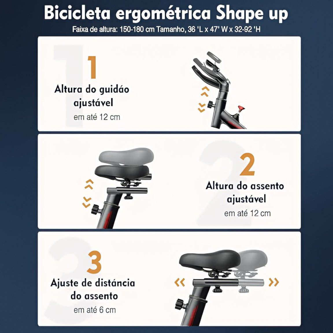 Ajuste do banco da bicicleta Spinning EPS-988 Epsilon 8 kg