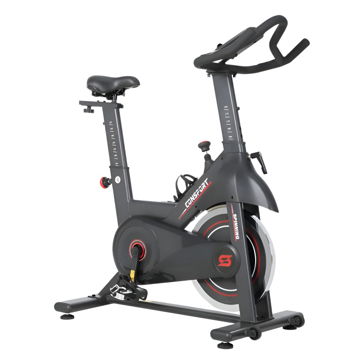 Bicicleta spinning S320 Connect 13kg com roda de inércia pesada e alta estabilidade para treinos intensos