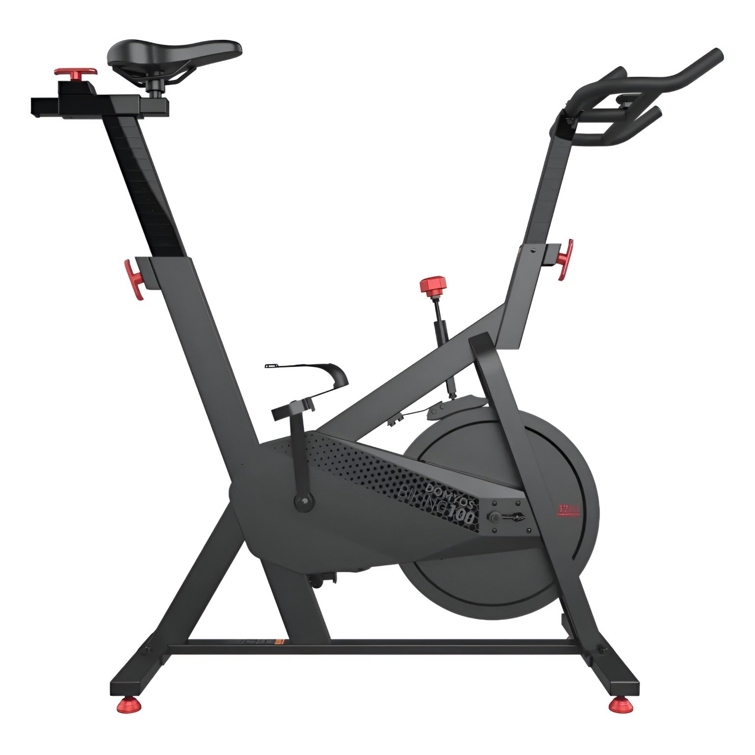 Bicicleta spinning Domyos 100 12kg para uso residencial e treinos indoor.
