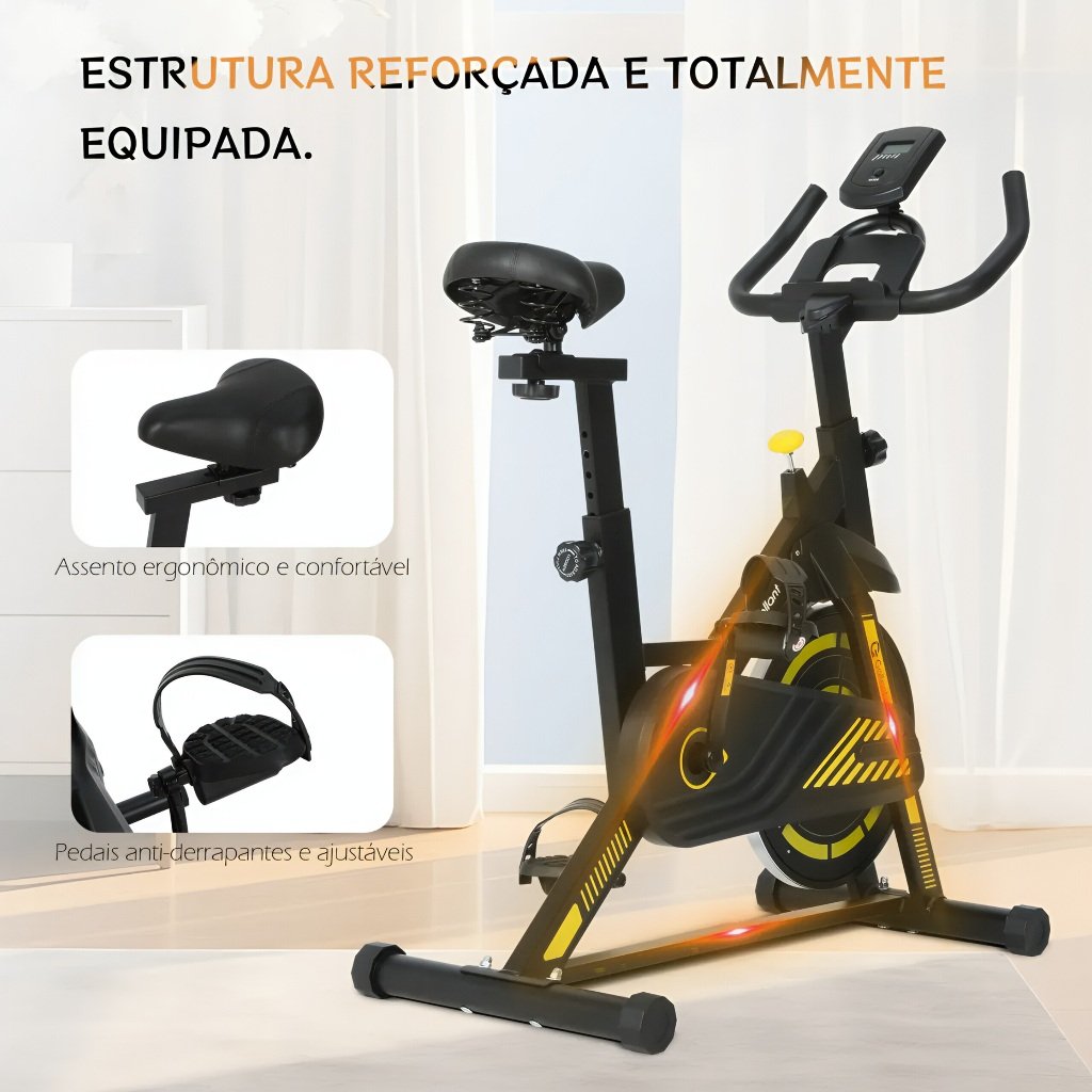 Bicicleta spinning Gallant Start 6kg estável para uso residencial.