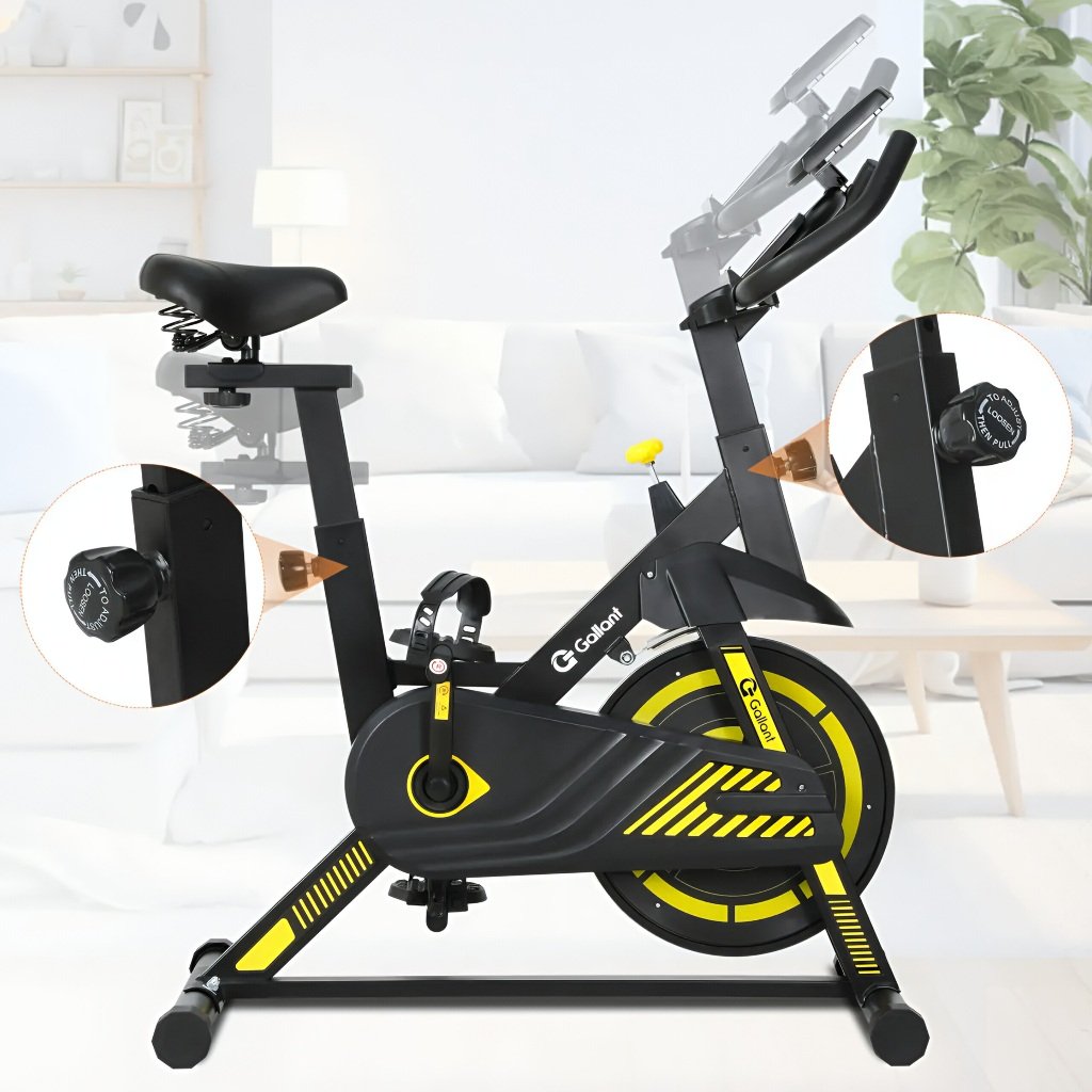 Vista lateral da bicicleta spinning Gallant Start 6kg.