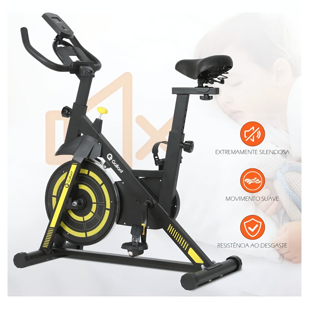 Bicicleta spinning Gallant Start 6kg silenciosa para apartamento.