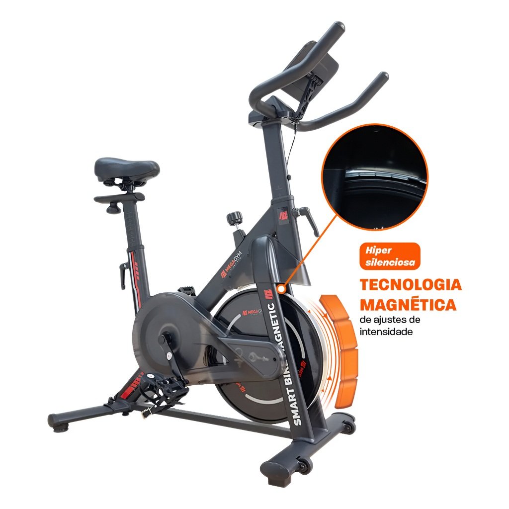 Bicicleta spinning Smart Magnetic 4K para cardio indoor.