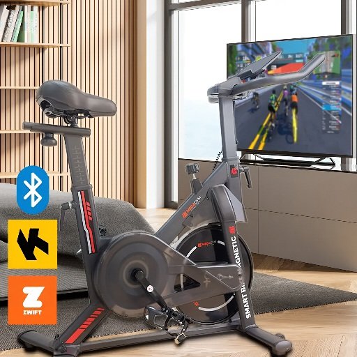 Design moderno da bicicleta spinning Smart Magnetic 4K.